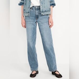 Old Navy Women's High Rise OG Loose Fit Blue Jeans
